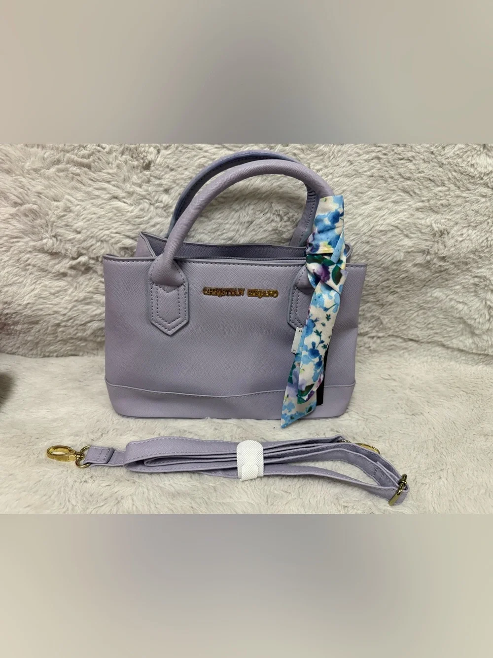 Christian Siriano Lavender Top-Handle Satchel